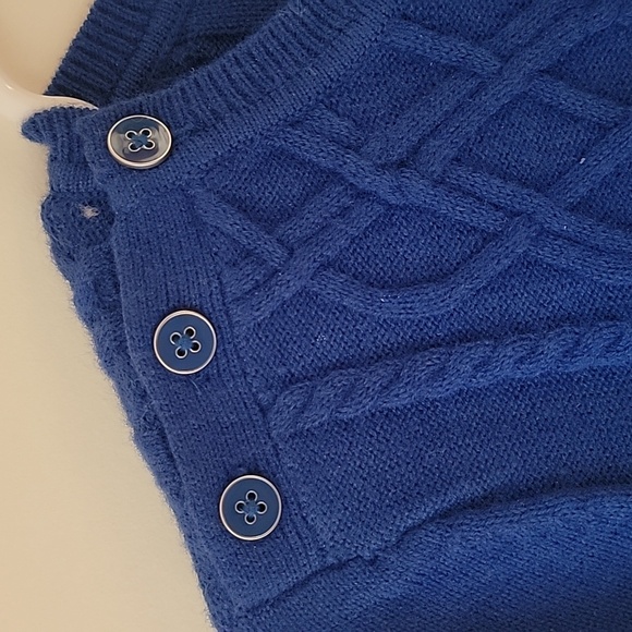Talbots Royal Blue Cable Knit Sweater - Picture 3 of 7
